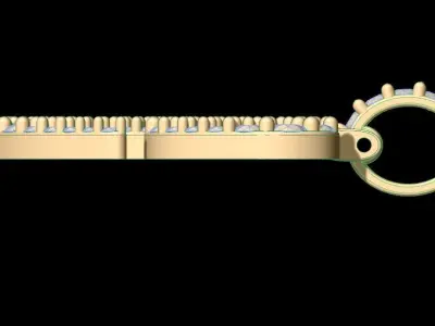 Initial Letter C Necklace Pendant Alphabet Pendant 3D print model