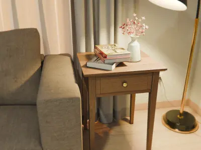 Elegant Shaker End Table Low-poly 3D model