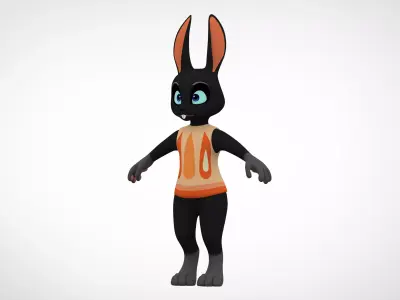 Rabbit Cole Low-poly 3D model
