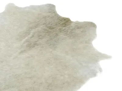 White Cowhide Rugs Collection 3D model