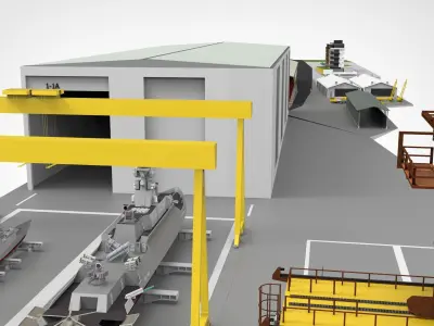 Shipyard Full set Low-poly 3D model