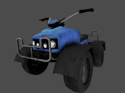 Quad Bike Low-poly 3D model