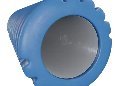 Textured Blue Foam Roller 3D model