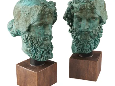 Head of Heracles sculpture 3D model