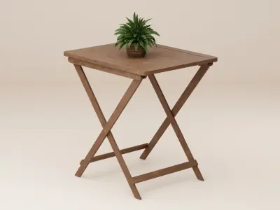 Outside Chair and Table 3D model