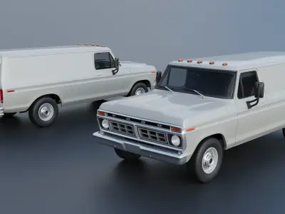B-100 Panel Truck  1977 3D print model