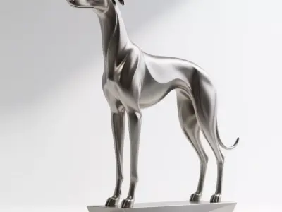 Greyhound Art Sculpture 3D print model