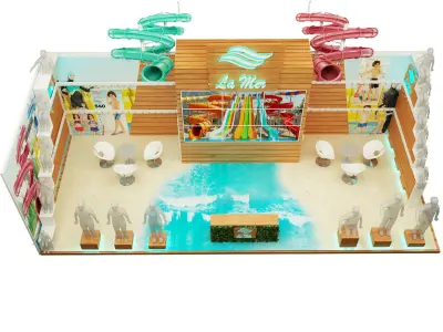 Booth Exhibition Stand a221b 3D model