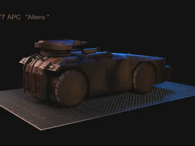 M577 APC  Aliens 3D model