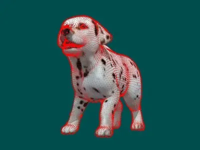 Dalmatian Puppy Dog 3D model
