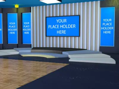 virtual set for shows 3D model