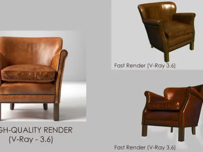 Leather Chair Detailed 3D model
