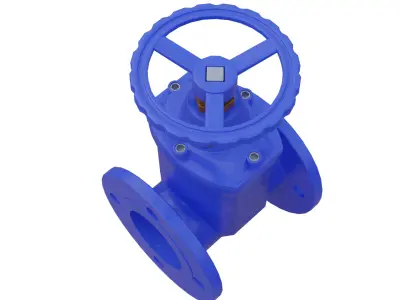 gate valve 3D model shop