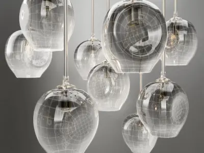 Collection Branching bubble 1 lamps 3D model