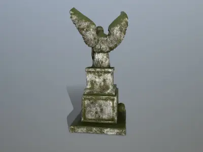 statue 3 angel Low-poly 3D model