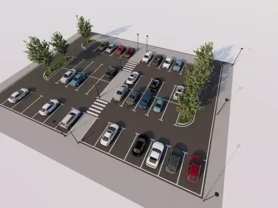 Parking-Parking Lot 3D model
