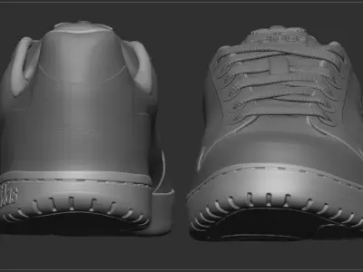 shoes adiddas high poly 3D print model