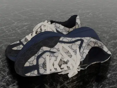 GUCCI RHYTON 3D SHOES Low-poly 3D model