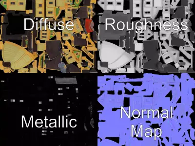 Victorian Mansion model pack Low-poly 3D model