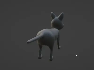 Stylize Cat Low-poly 3D model