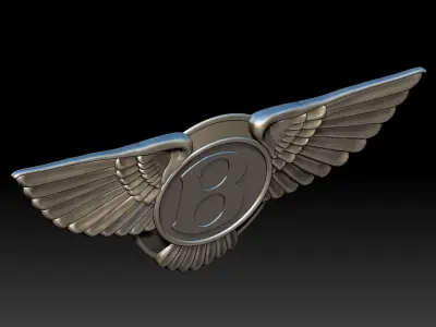 Bentley logo 3D print model