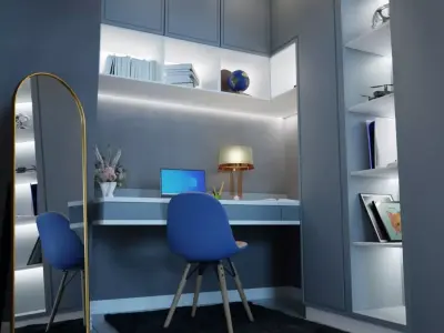 Work Room 7 Low-poly 3D model