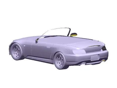 S2000 AP2 Full Exterior Mesh Model - 3D Laser-Scanned 3D model