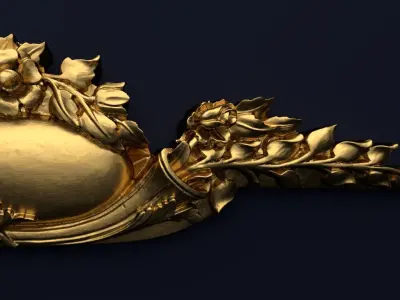 Classic decor ornament v-3D model 40 3D model