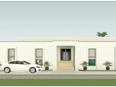 Revit Modern Beach Vila Low-poly 3D model