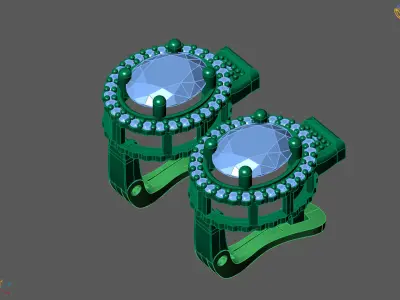 Women Earrings 3DM STL Womens Earring Renders 3D print models   3D print model 11