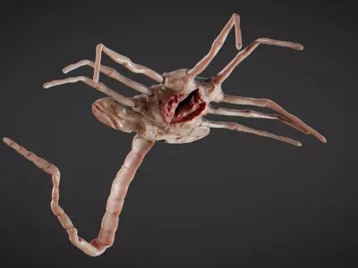 Alien spider Low-poly 3D model