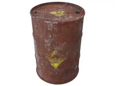 Rusty old barrel 3D model