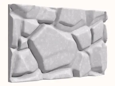 Weathered Dolomite Stone Facade 3D model