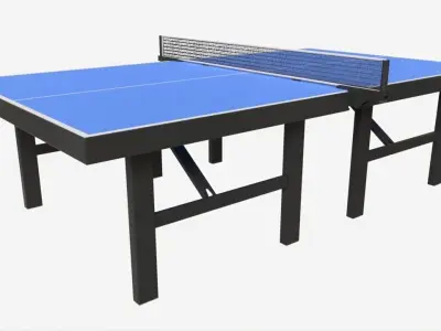 Indoor Table Tennis Table ITTF 3D model