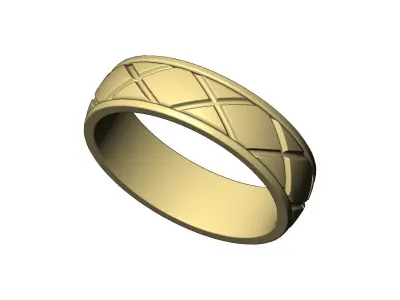 Cross diamond engraving cigar band US sizes 5to9 3D print model