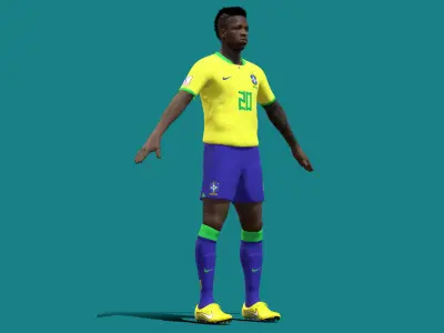 Vinicius Brazil Worldcup 2022 3D model