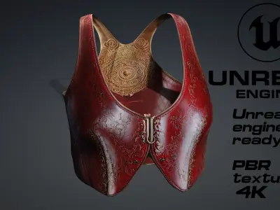 Detailed Red top PBR 4k Low-poly 3D model