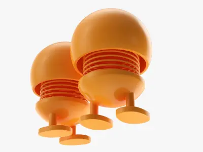 Car spring toy figure kiss 3D model