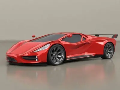 Vikintados supercar concept 3D model