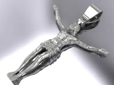 Jesus Pendant Jewelry Brand Gold 3D print model