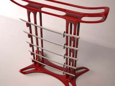 Coctailstick Katana Rack Free 3D print model