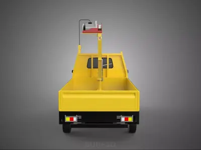 TRUCK PICKUP REMOTE ELECTRIC WINCH HOIST SWIVEL CRANE HOOK JIB 3D model