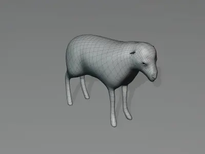 Sheep Rigged 3D model Low-poly 3D model