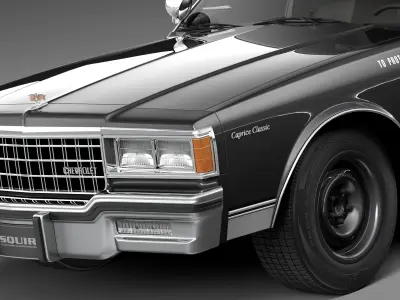 Chevrolet Caprice Sheriff 1978 Police Car 3D model