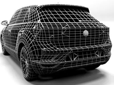 VW TROC Low-poly 3D model