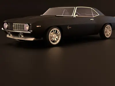 CamaroSSMuscleCar classic car Low-poly 3D model