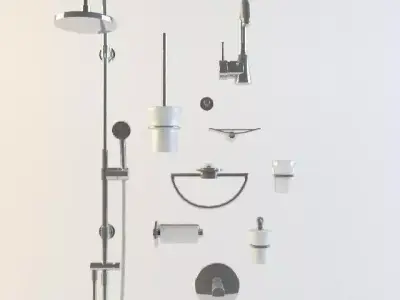 bathroom 3dmax  modeling Low-poly 3D model