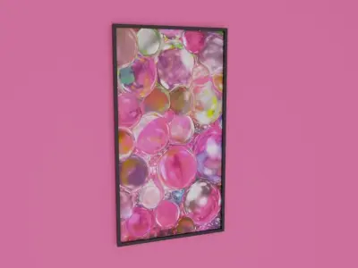 Boble Rose  picture framed Free low-poly 3D model