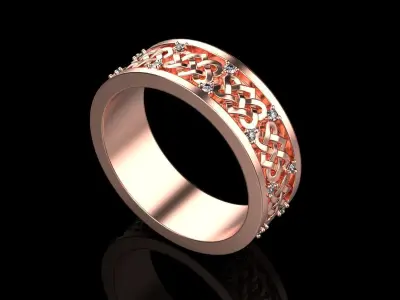 celtic knot ornament ring model 474 3D print model