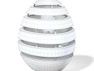 Rock Shaped Lantern 3D Model 3D model
